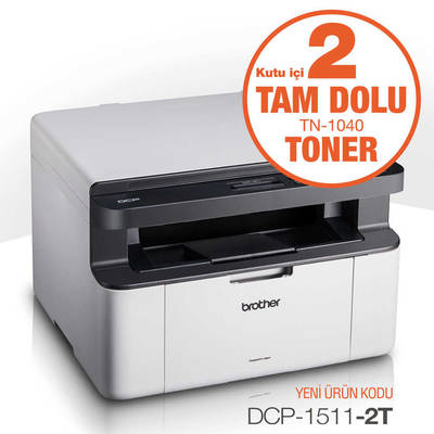 Brother DCP-1511 Multifunction Mono Laser Printers 2 Tam Toner Gifted - 1