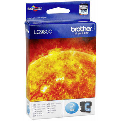 Brother LC38-LC980 Cyan Original Cartridge - 1