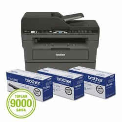 Brother MFC-L2716dw Multifunction Mono Laser Printers + 3 Adet Original Tonerli - BROTHER