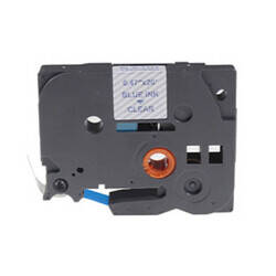 Brother P-Touch TZE-133 Muadil Şeffaf Üzerine Cyan Printer Label 12mm x 8m - 1