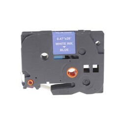 Brother P-Touch TZE-535 Muadil Cyan Üzerine White Printer Label 12mm x 8m - BROTHER