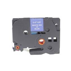 Brother P-Touch TZE-535 Muadil Cyan Üzerine White Printer Label 12mm x 8m - 1