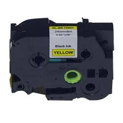 Brother P-Touch TZE-651 Muadil Yellow Üzerine Black Printer Label 24mm x 8m - 1