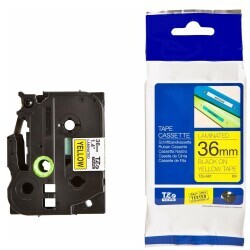 Brother P-Touch TZE-661 Muadil Yellow Üzerine Black Printer Label 36mm x 8m - BROTHER