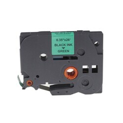 Brother P-Touch TZE-721 Muadil Yeşil Üzerine Black Printer Label 9mm x 8m - BROTHER