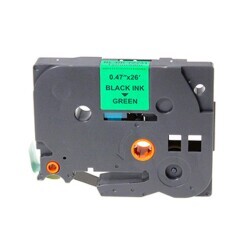 Brother P-Touch TZE-731 Muadil Yeşil Üzerine Black Printer Label 12mm x 8m - BROTHER
