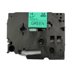 Brother P-Touch TZE-741 Muadil Yeşil Üzerine Black Printer Label 18mm x 8m - 1