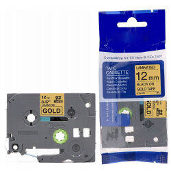 Brother P-Touch TZE-831 Muadil Gold Üzerine Black Printer Label 12mm x 8m - 1