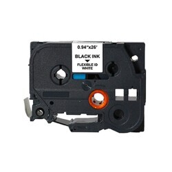 Brother P-Touch TZE-FX251 Muadil White Üzerine Black Esnek Printer Label 24mm x 8m - BROTHER