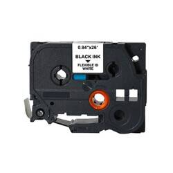 Brother P-Touch TZE-FX251 Muadil White Üzerine Black Esnek Printer Label 24mm x 8m - 1