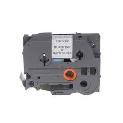 Brother P-Touch TZE-M951 Muadil Mat Silver Üzerine Black Printer Label Güçlü Yapışkanlı 24mm x 8m - 1