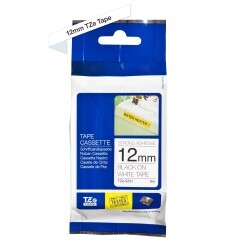 Brother P-Touch TZE-S231 Muadil White Üzerine Black Güçlü Yapışkanlı Printer Label 12mm x 8m - BROTHER