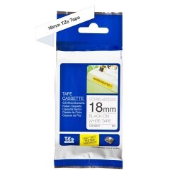 Brother P-Touch TZE-S241 Muadil White Üzerine Black Güçlü Yapışkanlı Printer Label 18mm x 8m - BROTHER