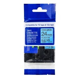 Brother P-Touch TZE-S551 Muadil Cyan Üzerine Black Güçlü Yapışkanlı Printer Label 24mm x 8m - BROTHER