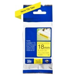 Brother P-Touch TZE-S641 Muadil Yellow Üzerine Black Güçlü Yapışkanlı Printer Label 18mm x 8m - BROTHER