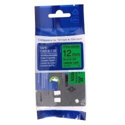 Brother P-Touch TZE-S731 Muadil Yeşil Üzerine Black Güçlü Yapışkanlı Printer Label 12mm x 8m - 1