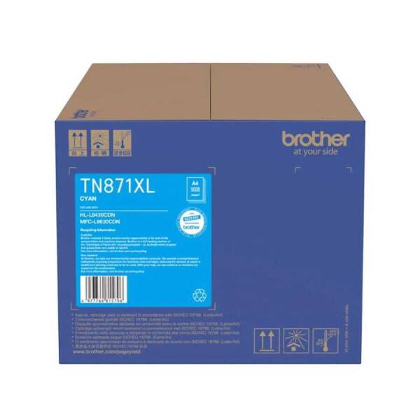 Brother TN-871XL Mavi Orijinal Toner Yüksek Kapasiteli - 1