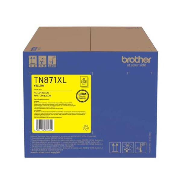 Brother TN-871XL Sarı Orijinal Toner Yüksek Kapasiteli - 1