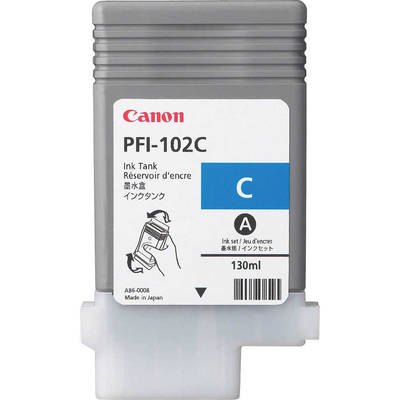 Canon PFI-102C/0896B001 Cyan Original Cartridge - 2