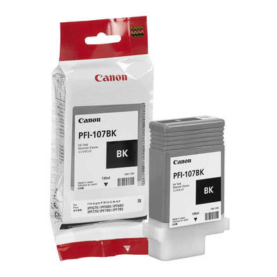 Canon PFI-107BK/6705B001 Siyah Orjinal Kartuş