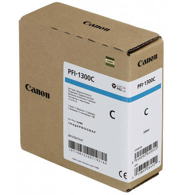 Canon PFI-1300C/0812C001 Cyan Original Cartridge - 1