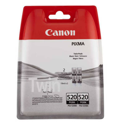 Canon PGI-520/2932B012 Black Original Cartridge İkili Paket - 1