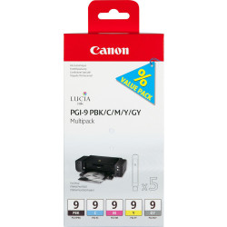 CANON - Canon PGI-9/1034B013 PBK/C/M/Y/GY Orjinal Kartuş Avantaj Paketi