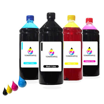 Canon Uyumlu Muadil Mürekkep Seti (CMYK)(4x1 Litre)