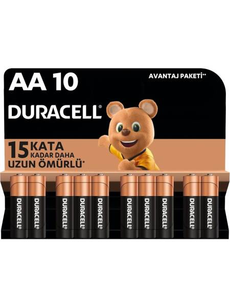 Duracell AA10 Alkaline Batteries 10-Pack Advantage Package – Long-Lasting & High Performance - 1