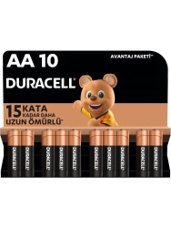 Duracell AA10 Alkalin Kalem Pil 10’lu Avantaj Paketi – Uzun Ömürlü & Yüksek Performans - 1
