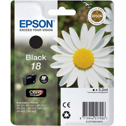 Epson 18-T1801-C13T18014020 Black Original Cartridge - EPSON
