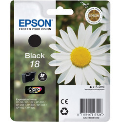 EPSON - Epson 18-T1801-C13T18014020 Siyah Orjinal Kartuş