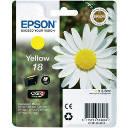 EPSON - Epson 18-T1804-C13T18044020 Sarı Orjinal Kartuş