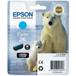Epson 26-T2612-C13T26124020 Cyan Original Cartridge - EPSON