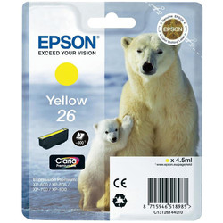 EPSON - Epson 26-T2614-C13T26144020 Sarı Orjinal Kartuş