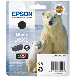 Epson 26XL-T2621-C13T26214020 Black Original Cartridge - EPSON