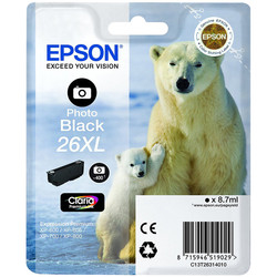 EPSON - Epson 26XL-T2631-C13T26314020 Foto Siyah Orjinal Kartuş