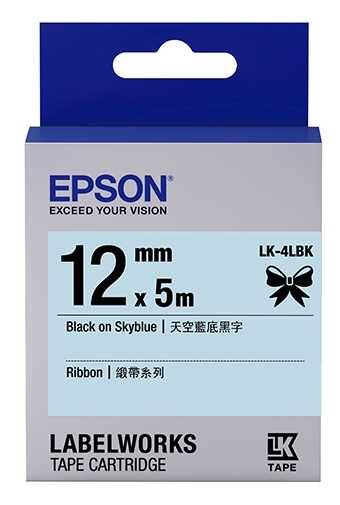 Epson C53S654032 (LK-4LBK) Gök Mavisi Üzerine Siyah Orjinal Etiket Şeridi - 1