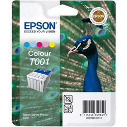 EPSON - Epson T001-C13T00101120 Renkli Orjinal Kartuş