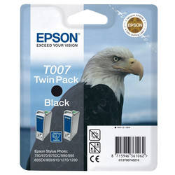 Epson T007-C13T00740220 Black Original Cartridge 2Li Paketi - 1