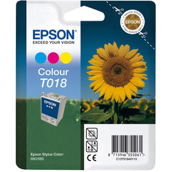 EPSON - Epson T018-C13T01840120 Renkli Orjinal Kartuş