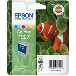 EPSON - Epson T027-C13T02740120 Renkli Orjinal Kartuş