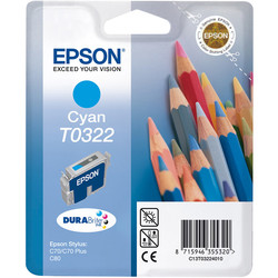 Epson T0322-C13T03224020 Cyan Original Cartridge - EPSON