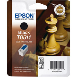 EPSON - Epson T0511-C13T05114020 Siyah Orjinal Kartuş