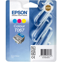 EPSON - Epson T067-C13T06704020 Renkli Orjinal Kartuş