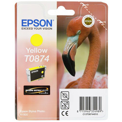 EPSON - Epson T0874-C13T08744020 Sarı Orjinal Kartuş
