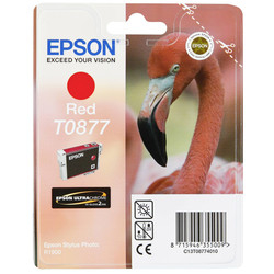 EPSON - Epson T0877-C13T08774020 Kırmızı-Red Orjinal Kartuş