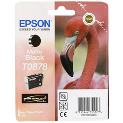 Epson T0878-C13T08784020 Mat Black Original Cartridge - EPSON