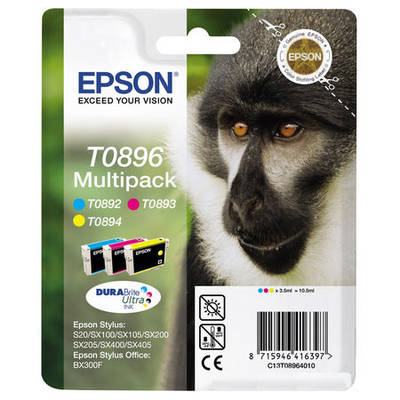 Epson T0896-C13T08964020 Color Original Cartridge Advantage Package - 1