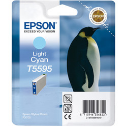 EPSON - Epson T5595-C13T55954020 Açık Mavi Orjinal Kartuş